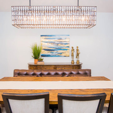 Barnwood and Bluestone Dining Room