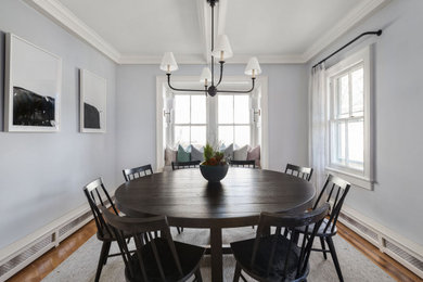 Design ideas for a traditional dining room in New York.