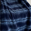 Plutus Blue Fluffy Fields Faux Fur Throw Blanket, 80"L x 110"W Full
