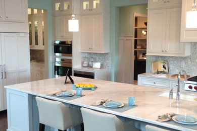 Transitional kitchen photo in Miami