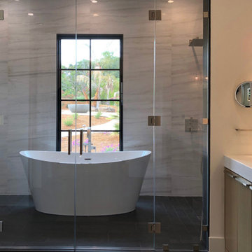 Enclosed Bath with Dual Showers