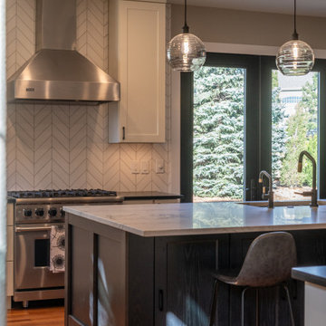 Boulder County Luxury Kitchen Remodel with Quartzite Island & Custom Cabinetry