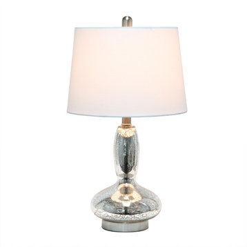 Elegant Designs Contemporary Curved Glass Table Lamp, Mercury