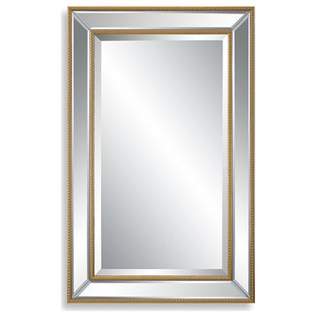 32" Traditional Gold Rectangle Mirror