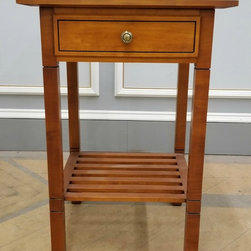 Contemporary Single Drawer Stand in Maple with Lower Shelt - Nightstands And Bedside Tables