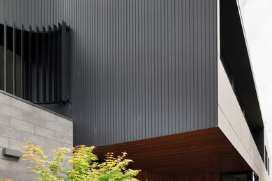 Photo of a contemporary entryway in Melbourne.