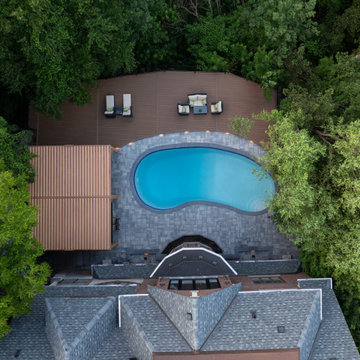 Elegant Poolside Outdoor Living Retreat