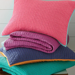 Flip-Side Reversible Quilt & Shams - Pillowcases And Shams