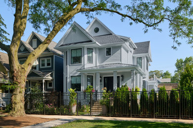 Ornate exterior home photo in Chicago