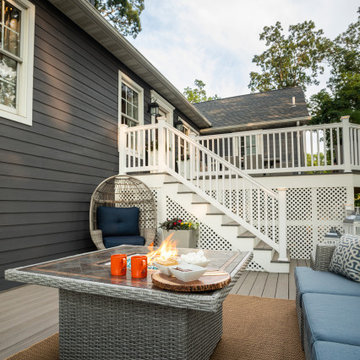 Azek Vintage Collection Multi Level Deck and Pergola