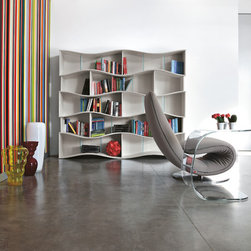 Onda library unit by Tonin Casa - Bookcases
