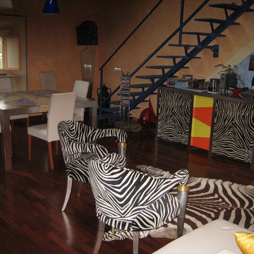 a project colorful, avant garde and kitsch for a temporary loft for a single ..