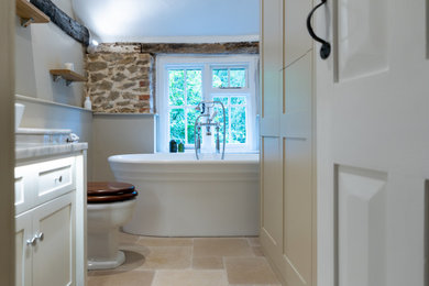 Design ideas for a rustic bathroom in Surrey.
