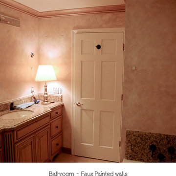 Subtle, Elegant Faux Painted Bathroom