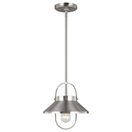 Sea Gull Dormer 1-Light Pendant 6001101-962, Brushed Nickel