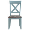 Bar Harbor Blue Blue Crossback Dining Chairs, Set of 2
