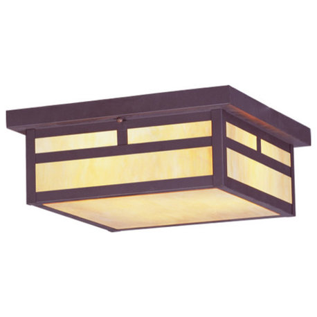 Livex Lighting 2146 Montclair Mission 3 Light Flush Mount Outdoor - Bronze