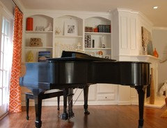 Piano placement in living room