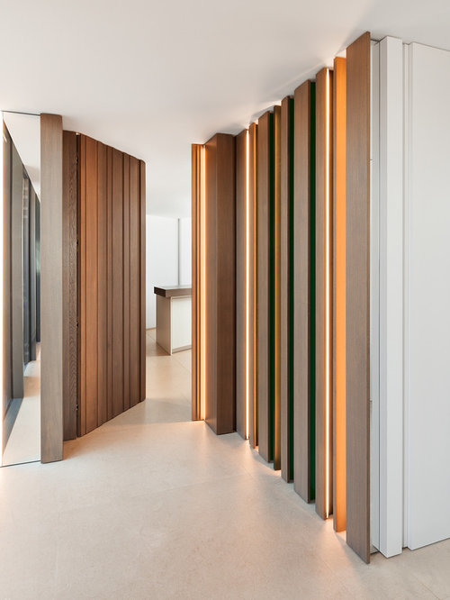 Traditional Hallway Design Ideas, Renovations & Photos with Linoleum Floors