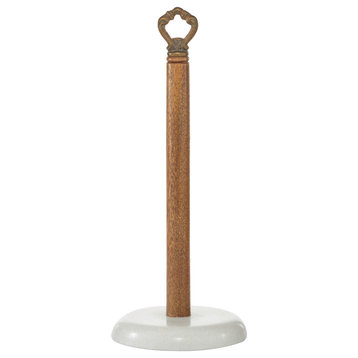 Traditional White Marble Paper Towel Holder 46781