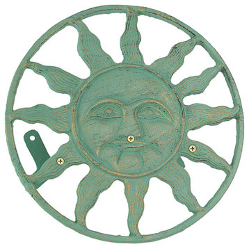 Cast Iron Sun Face Decorative Wall Mounted Hanging Garden Hose Holder