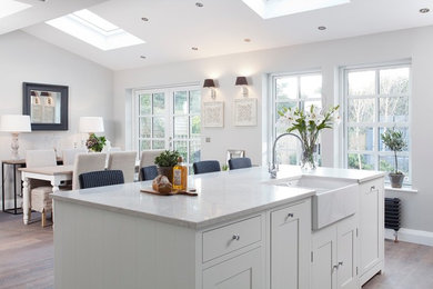 This is an example of a transitional kitchen in Dublin.
