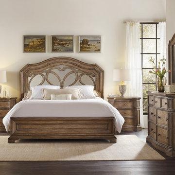 Hooker Furniture Bedroom Solana King Mirrored Panel Bed