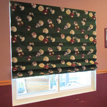 Woven Wood Shades, Panel Track and Roman Shades