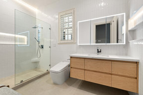 Contemporary Lit-Niche Bathroom by NextGen Home Builders in Los Angeles, CA