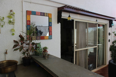500 sq ft Terrace of a private apartment at Clover Water Gardens, Pune