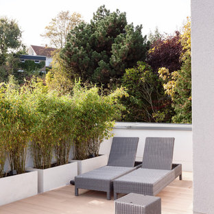 フランクフルトの中サイズのコンテンポラリースタイルのおしゃれな屋上のデッキ (日よけなし) の写真