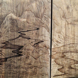 Bahut pyrograv&eacute; - Buffets And Sideboards