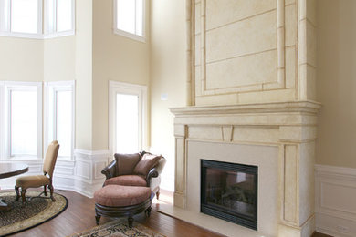 Example of a classic living room design in Other