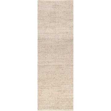 Nuloom Elfriede Farmhouse Jute Blend Area Rug, Natural 2'6"x8'runner