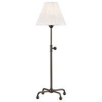 Classic No.1 Table Lamp With Off-White Silk Shade, Distressed Bronze