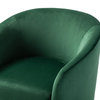 Velvet Swivel Barrel Chair, Set of 2, Green
