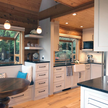 Modern Farmhouse Kitchen in a Log Home