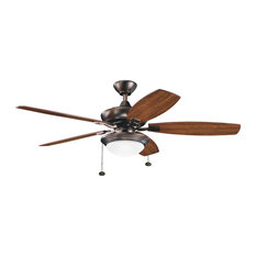 Rustic Ceiling Fans | Houzz - Kichler Lighting - Canfield Select 2 Light Indoor Ceiling Fans in Oil  Brushed Bronze - Ceiling