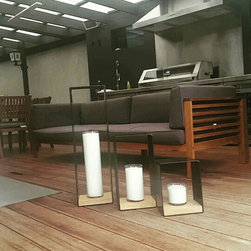 Custom Made Floor Candle Holders - Candles