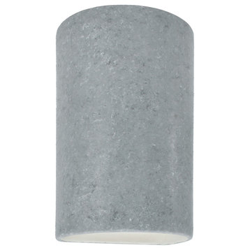 Ambiance Large Cylinder Outdoor Wall Sconce, Open, Concrete, E26
