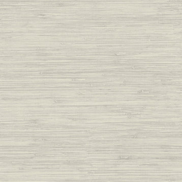 Grassweave Light Grey Imitation Grasscloth Wallpaper Bolt
