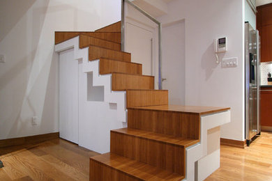 Staircase - contemporary staircase idea in New York