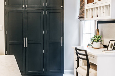 Example of a transitional home design design in New York