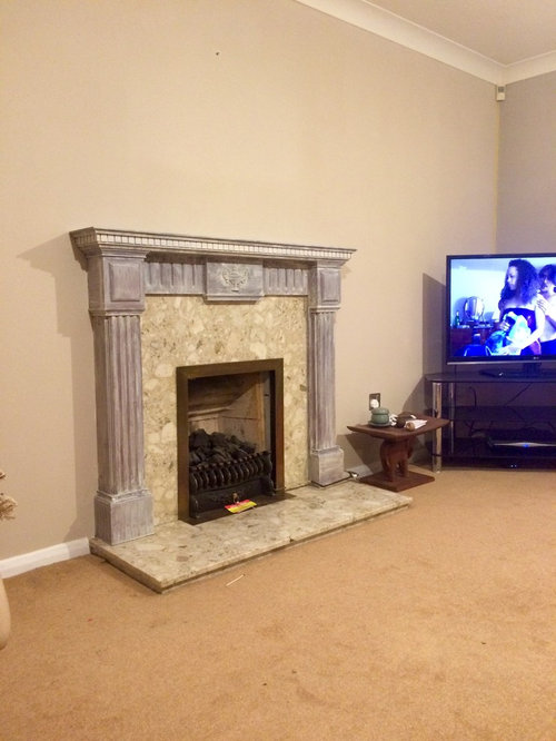 Before And After Fireplace Surround Painting Then It Was Just Paint Dry Repeat