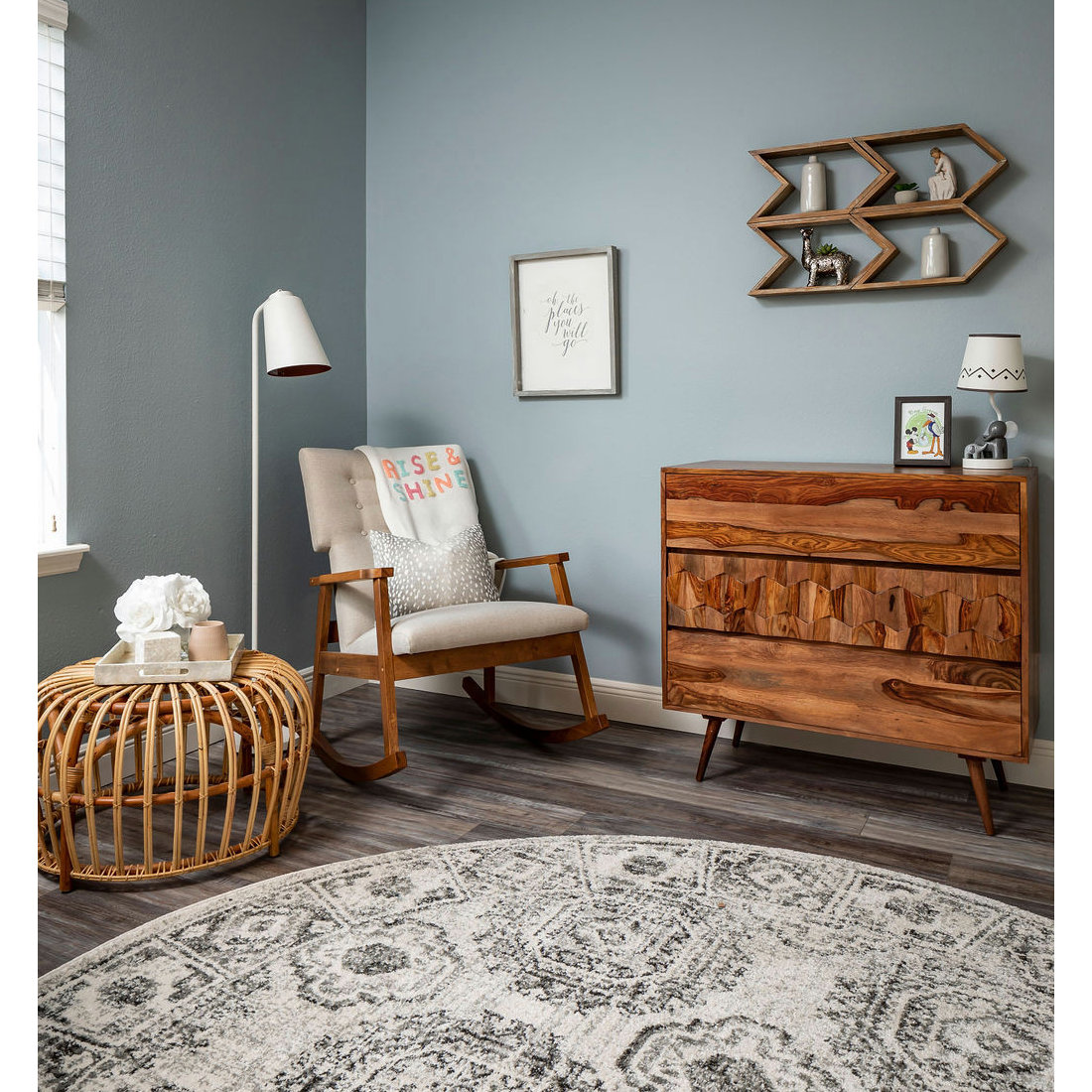 Mid-Mod + Boho Nursery
