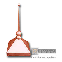 FI026 - Rectangular copper finial with 2 copper balls - Products