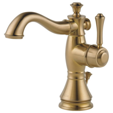Delta Cassidy Single Handle Bathroom Faucet, Champagne Bronze