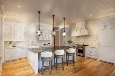 Inspiration for a coastal kitchen remodel in Other