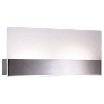 1-Light Medium Wall Sconceflat Series 665, Satin Nickel