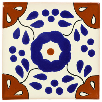 Handmade Tierra y Fuego Ceramic Tile, Hacienda, Set of 9